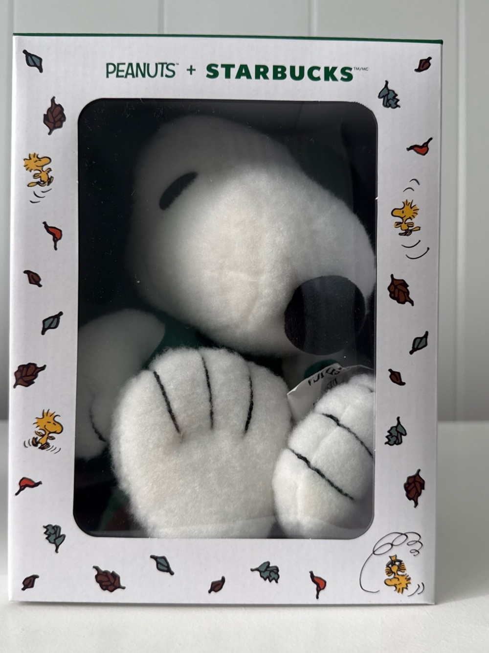 Starbucks White & Black Snoopy Plush - Peanuts x Starbucks